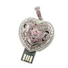 128GB Heart Shape USB Flash Drive USB Drives Memory Stick Thumb Drives USB 2.0 Disk Pen Drive Date Storage Flash Disk Zip Drive USB Stick USB Drive (Pink) view 3