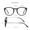 VisionGlobal Blue Light Blocking Glasses for Women/Men, Anti Eyestrain, Computer Reading, TV Glasses, Stylish Oval Frame, Anti Glare (Black, +2.25 Magnification) view 3