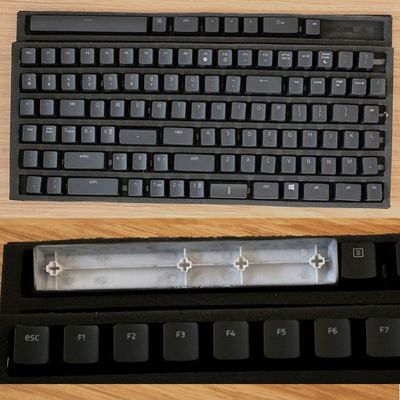 104 Keys Black Original Keycaps Doubleshot Backlit Shine Through Keyset Original Profile for Razer BlackWidow Mechanical Keyboard