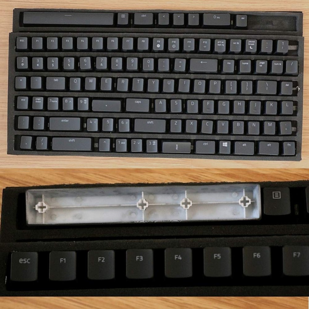 104 Keys Black Original Keycaps Doubleshot Backlit Shine Through Keyset Original Profile for Razer BlackWidow Mechanical Keyboard