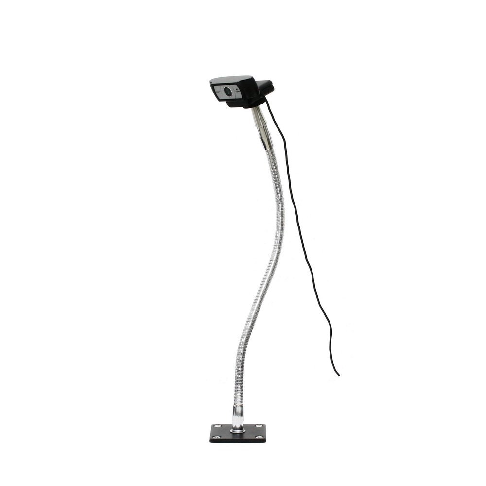 SnakeClamp 18" Light-Duty Flexible Arm Webcam Stand with Plate Mount