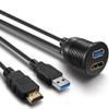 OBVIS  USB3.0 and HDMI Extension Flush Dash Panel Mount Cable for Car Boat Motorcycle (6 Feet) view 4