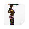African Aboriginal Black Women Dresses Glasses Cleaning Cloth Phone Screen Cleaner Suede Fabric 2pcs view 1