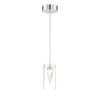 GEORGE KOVACS Funnel Cloud 1 Light Mini-Pendant with Metal, Glass, Acrylic in Chrome Finish view 1