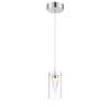 GEORGE KOVACS Funnel Cloud 1 Light Mini-Pendant with Metal, Glass, Acrylic in Chrome Finish view 2