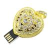 64GB Heart Shape USB Flash Drive USB Drives Memory Stick Thumb Drives USB 2.0 Disk Pen Drive Date Storage Flash Disk Zip Drive USB Stick USB Drive (Gold) view 3