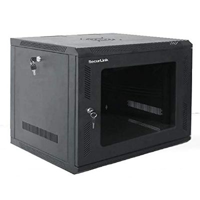 SecurLink Wall Cabinet 9U Glass Door W*D*H(mm) 530 * 600 * 493 W*D*H(inch) 21''x24''x20''