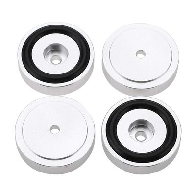 4Pcs 4010mm Anti Vibration Amplifier Feet, Aluminium Alloy Universal Speaker Spikes Pads Base Pad Anodizing Isolation Sand Blasting Amplifier Pads Feet.(Black/Gold/Silver)(??)