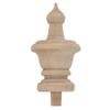 Turned Birch Wooden Finial | 3 1/2 Height | Unfinished Wood Finials for Crafts, Decorative Finials for Birdhouse, Grandfather Clock, Curtain Rod, Rocking Chair, Bed Post | UA-99-BWF view 1