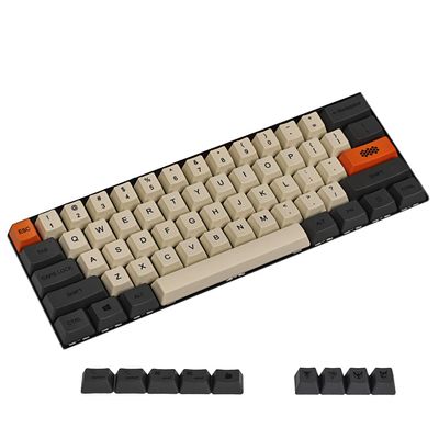YMDK Carbon Dye Sub 108 87 61 Key Mac Keys Thick PBT OEM Profile Keycap for Standard 104 TKL 60% MX Switches Keyboard (Only Keycap) (61 Plus Mac)