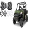 SSV Works RG4-F65U 6.5" Front Speakers Kick Panel Pod Enclosures Compatible with 2018 Polaris Ranger XP1000 Bundle with KICKER 45KM654 6.5" 390w Marine Boat Speakers KM65 w/Charcoal with White Grilles view 1