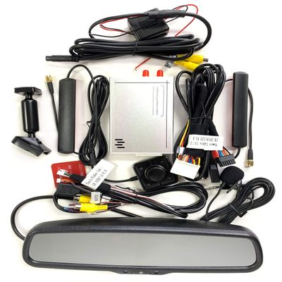 Universal 4.3" Rear View Mirror with Car Play and Android Auto Integrated System.
