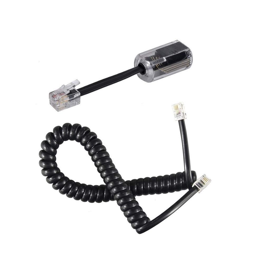 YIENFBEV Telephone Handset Cord Detangler 1 Set, 1 Pack 360 Degree Rotating/Anti-Tangle Landline Cable and 1 Pack Telephone Handset Cord 8.5 Foot Uncoiled (2 Foot Coiled)