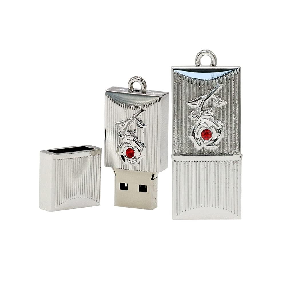 4GB Rectangle Shape USB Flash Drive USB Drives Memory Stick Thumb Drives USB 2.0 Disk Pen Drive Pen Drive USB Drive Date Storage Flash Disk Zip Drive USB Stick (Silver)