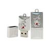 4GB Rectangle Shape USB Flash Drive USB Drives Memory Stick Thumb Drives USB 2.0 Disk Pen Drive Pen Drive USB Drive Date Storage Flash Disk Zip Drive USB Stick (Silver) view 1