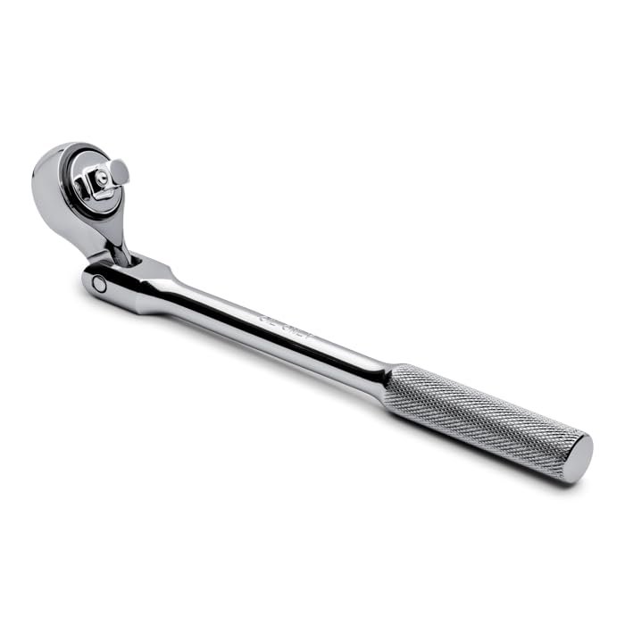 3/8" Drive Flex Head Ratchet Knurled Grip - 9-11/16"