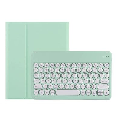 KMXDD Keyboard Case for iPad Air 13 inch M2, iPad Pro 12.9 inch 6th / 5th / 4th / 3rd Generation Color Keyboard Case Round Key Bluetooth Rechargeable Keyboard Case (Mint Green)