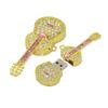 128GB Guitar Shape USB Flash Drive USB Drives Memory Stick Thumb Drives USB 2.0 Disk Pen Drive Date Storage Zip Drive Jump Drive USB Stick USB Drive (Gold) view 1
