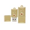 4GB Rectangle Shape USB Flash Drive USB Drives Memory Stick Thumb Drives USB 2.0 Disk Pen Drive Pen Drive USB Drive Date Storage Flash Disk Zip Drive USB Stick (Gold) view 1
