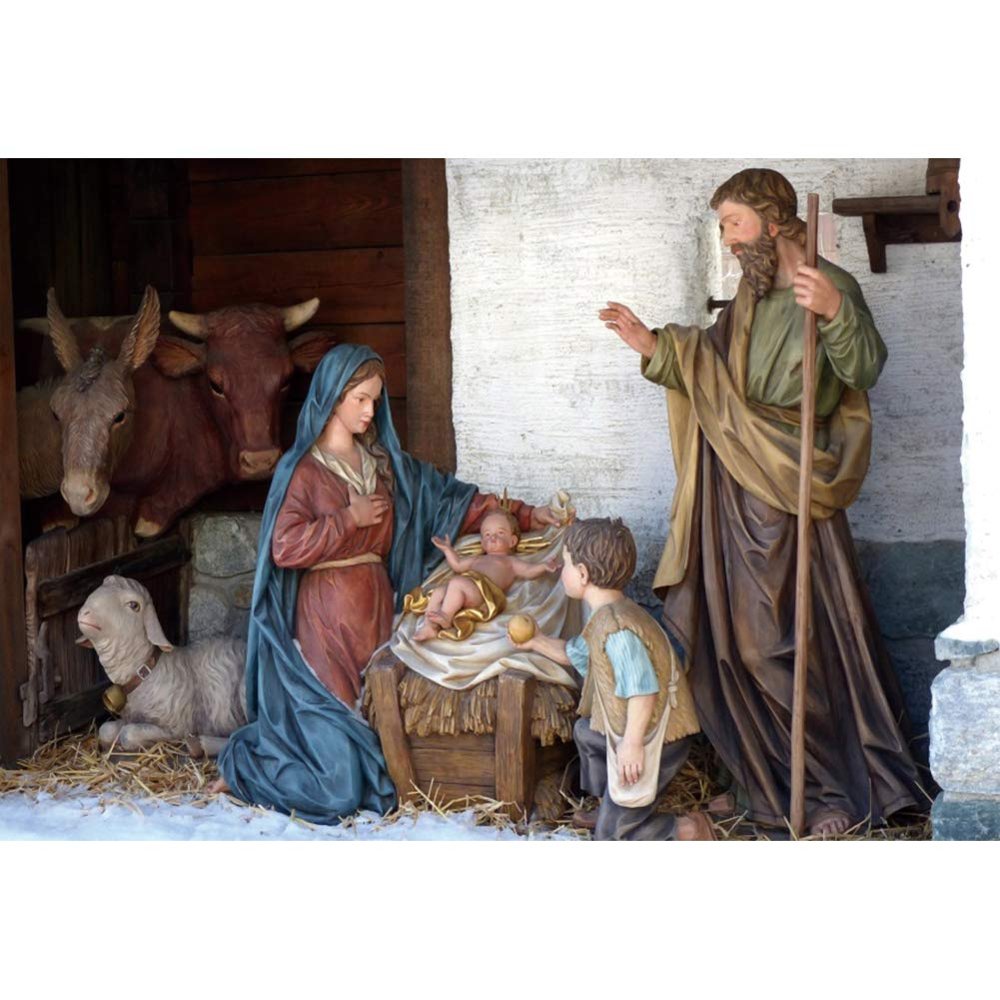 DORCEV 10x6.5ft Nativity Scene Photography Backdrop Jesus Christian Holy Night Nativity Background Jesus Christ Christmas Party Decorations Photo Studio Props