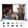 DORCEV 10x6.5ft Nativity Scene Photography Backdrop Jesus Christian Holy Night Nativity Background Jesus Christ Christmas Party Decorations Photo Studio Props view 2