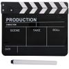 Portable Movie Film Clap Board,Acrylic Scene Director Action Clapperboard with Pen for Shoot Props/Advertisement/Home Decoration/Background, etc(Black) view 1