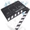 Portable Movie Film Clap Board,Acrylic Scene Director Action Clapperboard with Pen for Shoot Props/Advertisement/Home Decoration/Background, etc(Black) view 2