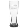 Funny Ham Radio Gift - Amateur Radio Operator Gift - Ham Radio Pilsner Glass - I Think Therefore I Ham view 1