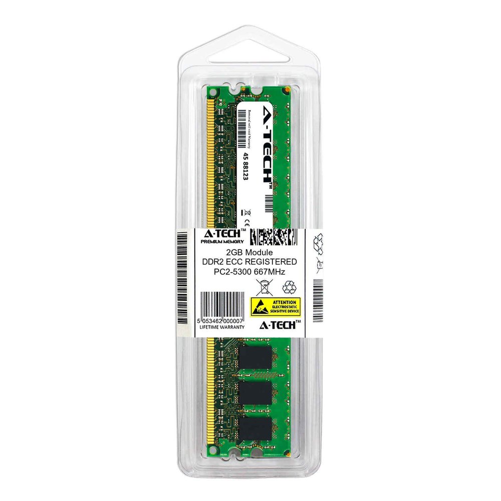 A-Tech 2GB RAM Replacement for IBM 41Y2771 | DDR2 667MHz PC2-5300 1Rx4 ECC RDIMM Registered 240-Pin DIMM Server Memory Upgrade Module