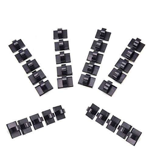 Fastener & Clip 10pcs/lot Black Adhesive Car Cable Clips Cable Winder Drop Wire Tie Fixer Holder Strong Adhesive Make it Grip Firmly - (US, Color Name: 30pcs)
