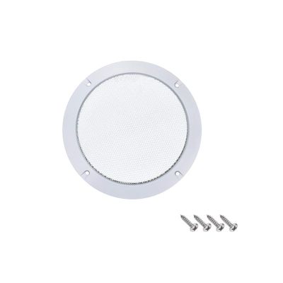 uxcell 5" Mounting Hole Diagonal Distance Speaker Grill Mesh Decorative Circle Woofer Guard Protector Cover Accessories White