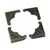 Antrader 12Pcs Metal Box Corner Guard Protector Safety Bumpers Decorative Furniture Edge Covers with Screws Bronze Tone 1.5" x 1.5" view 3