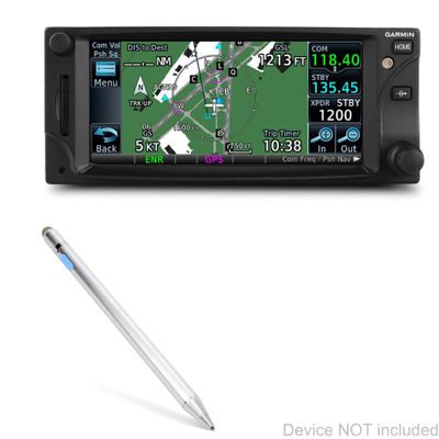 BoxWave Stylus Pen Compatible with Garmin GTN 635 - AccuPoint Active Stylus, Electronic Stylus with Ultra Fine Tip - Metallic Silver