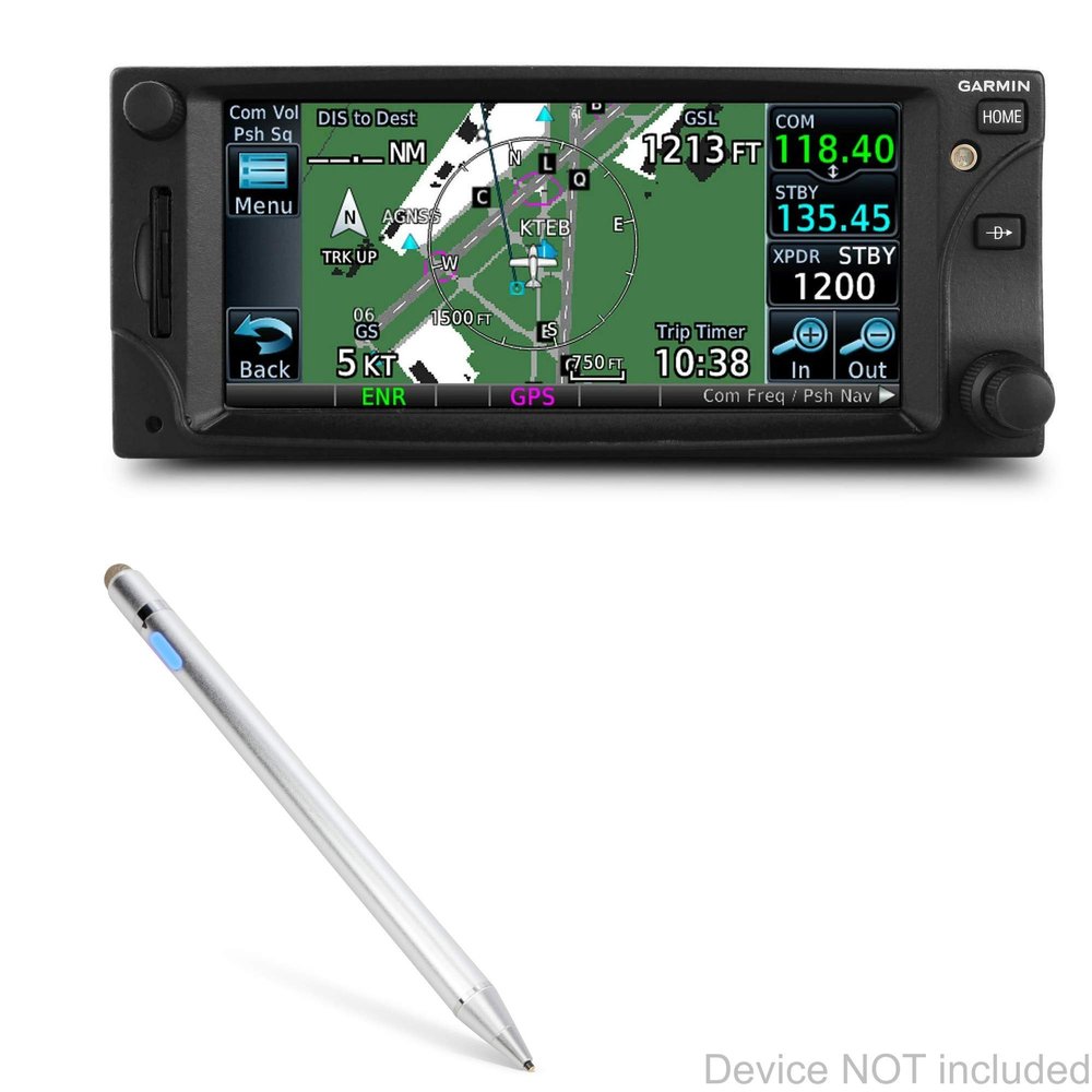 BoxWave Stylus Pen Compatible with Garmin GTN 635 - AccuPoint Active Stylus, Electronic Stylus with Ultra Fine Tip - Metallic Silver