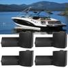 Rockville HP5S-8 BK 5.25" 420W Peak/140W RMS per Pair Marine Outdoor/Indoor Wall Mount Speakers, 8-Ohm, Weather Resistant, Swivel Brackets, Paintable Grill, for Boats, 8-Piece view 1