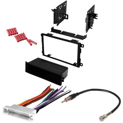 CACH KIT110 Bundle with Car Stereo Installation Kit for Pontiac Bonneville 2000  2005 in Dash Mounting Kit, Wire Harness for Double Din or Single Din Radio Receivers (4 Item)