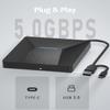 USB 3.0 and Type-C External Bluray Drive, External Bluray Burner and Eternal Blueray/DVD Drive for PC, Blu Ray Disc Reader Compatible with Windows XP/7/8/10, Laptop, Desktop, MacOS for MacBook view 3