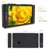 FEELWORLD FW450 4.5 inch Small 4k On Camera DSLR Field Monitor with 1200x800 HDMI Input and Out, IPS Screen Wild View Ultra-Light Monitoring Small hd Focus Monitor for view 2