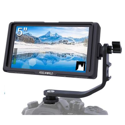 FEELWORLD 5 inch Peaking Focus Assist on Camera Field Video Monitor IPS Screen with 4K HDMI Loop Through and 8.4V DC Input