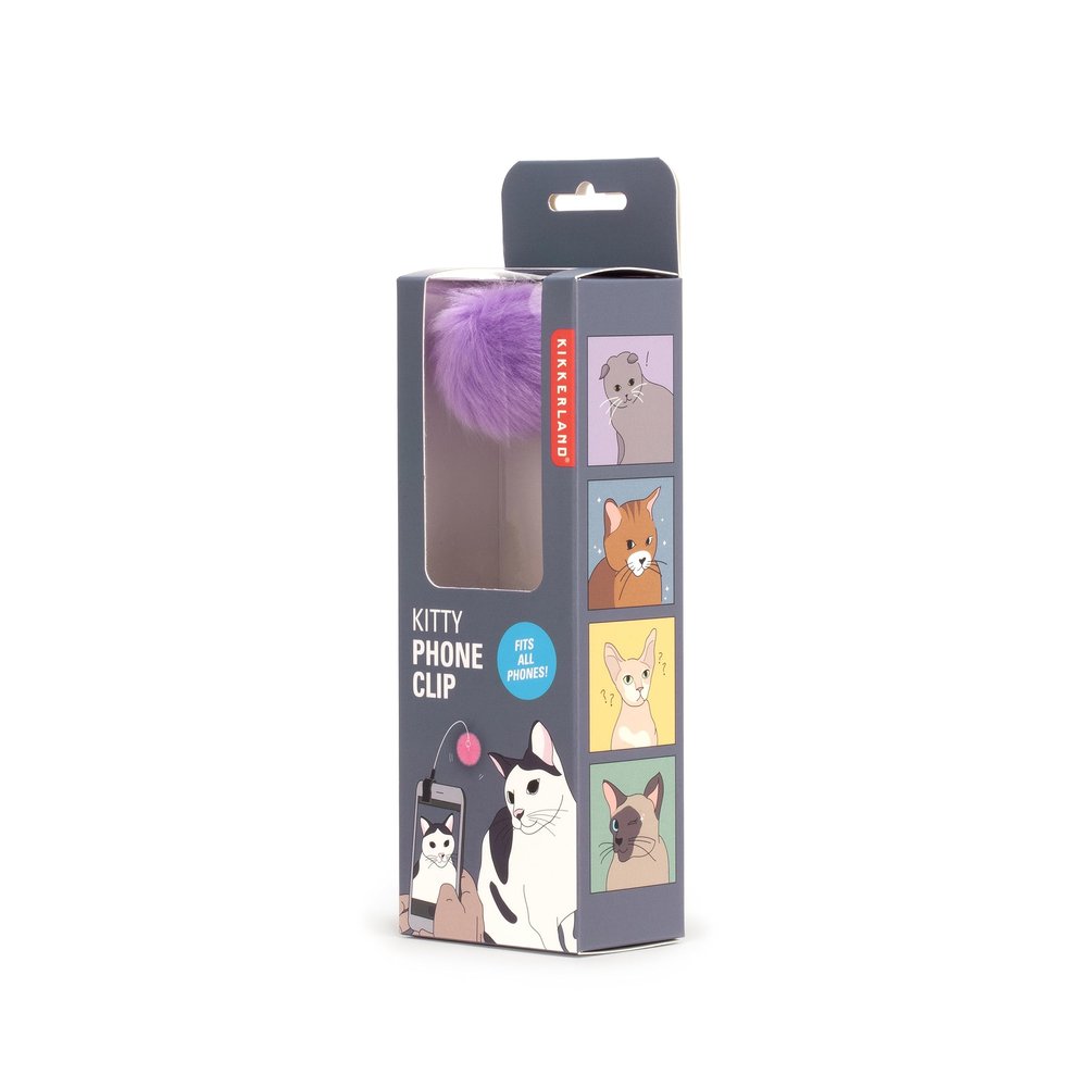 Kikkerland Kitty Phone Clip; Fits All Phones (1) Per Package