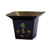 Green House NY143-B-BK New Year Color Print Plastic Pot, M, Black view 1