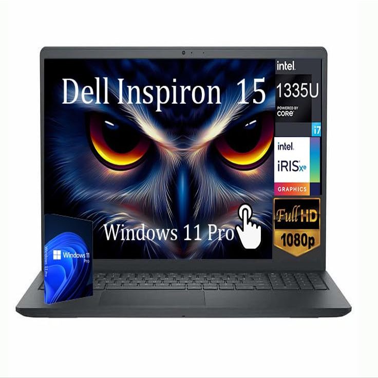 Dell Inspiron Pro 15 Business Laptop, 15.6" FHD (1920 x 1080) Touchscreen, Intel Core i7-1355U(up to 5.0GHz),Intel Iris Xe Graphics, 32GB RAM 1TB SSD, Windows 11 Pro