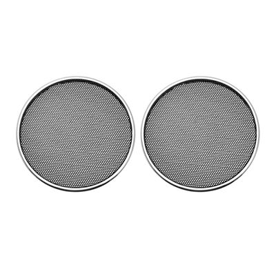 uxcell 2pcs3.5 Speaker Grill Mesh Decorative Circle Woofer Guard Protector Cover Parts Silver
