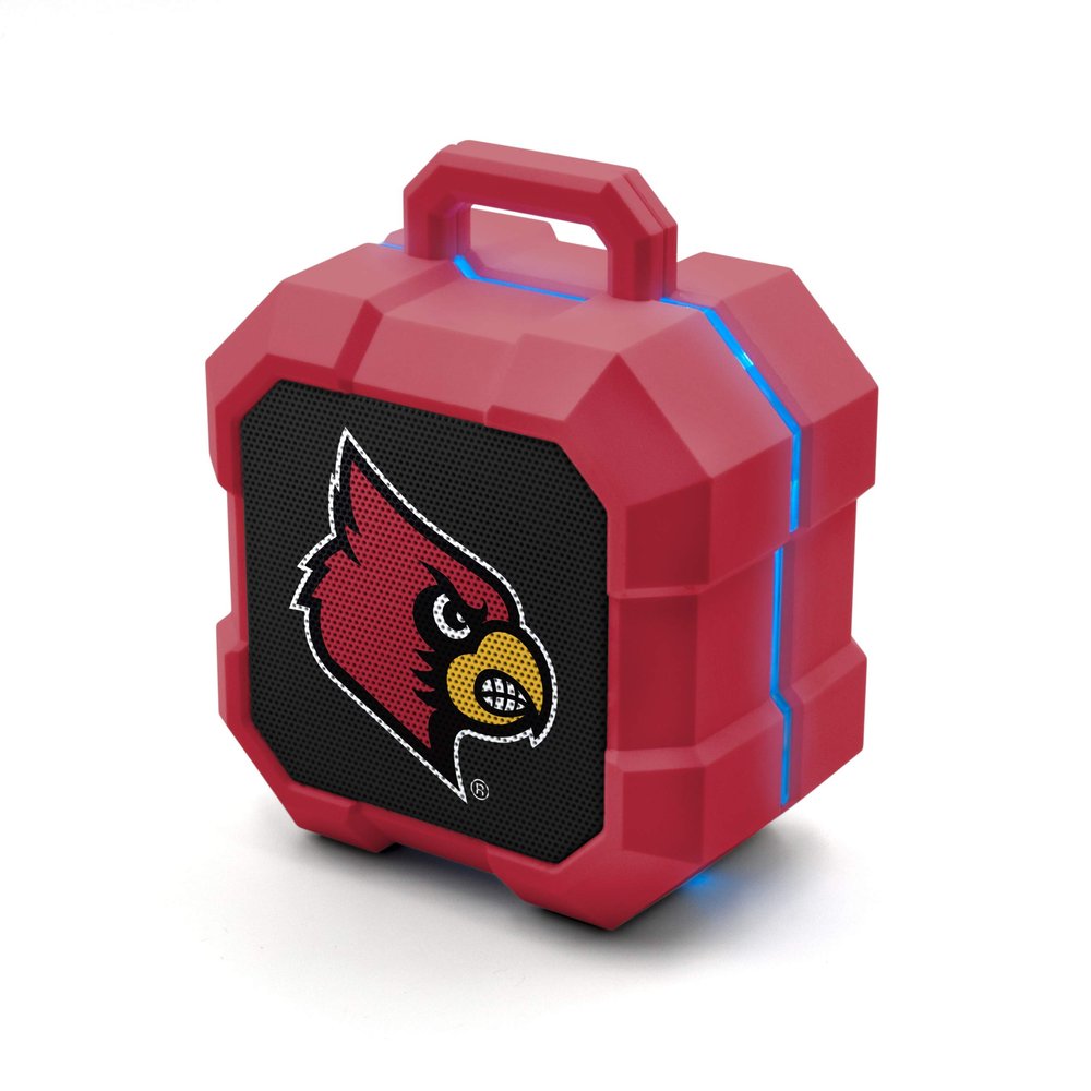 SOAR NCAA Shockbox LED Wireless Bluetooth Speaker, Louisville Cardinals