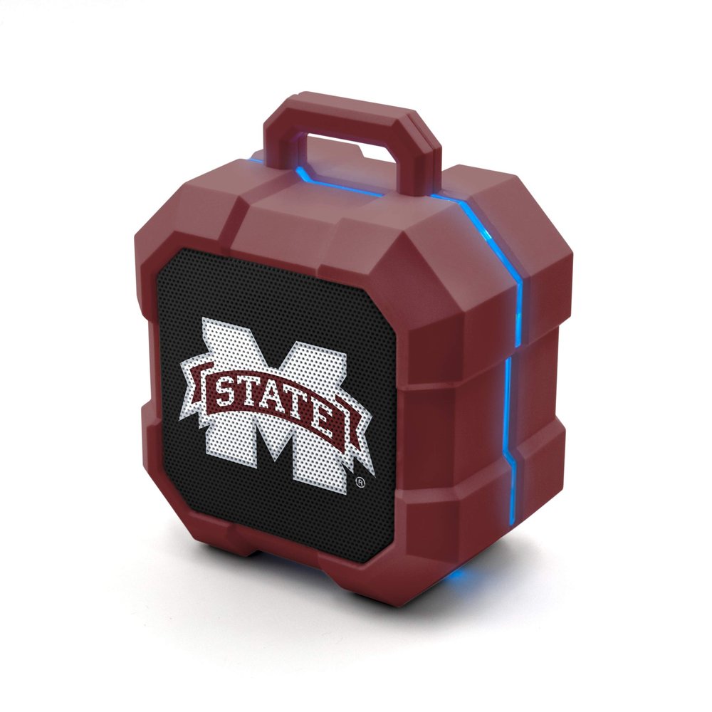 SOAR NCAA Shockbox LED Wireless Bluetooth Speaker, Mississippi State Bulldogs