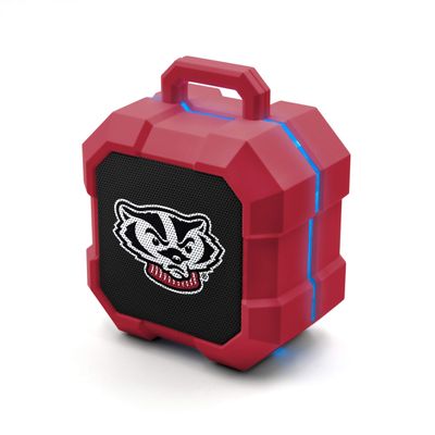SOAR NCAA Shockbox LED Wireless Bluetooth Speaker, Wisconsin Badgers