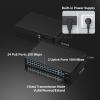 24 Port PoE Switch,10/100Mbps PoE+ Ethernet Switch Unmanaged with 2 Gigabit Uplink Ports, Up to 30W Per Port, Total Budget 280W, 802.3af/at Compliant, Fanless Silent, Rack Mount view 2