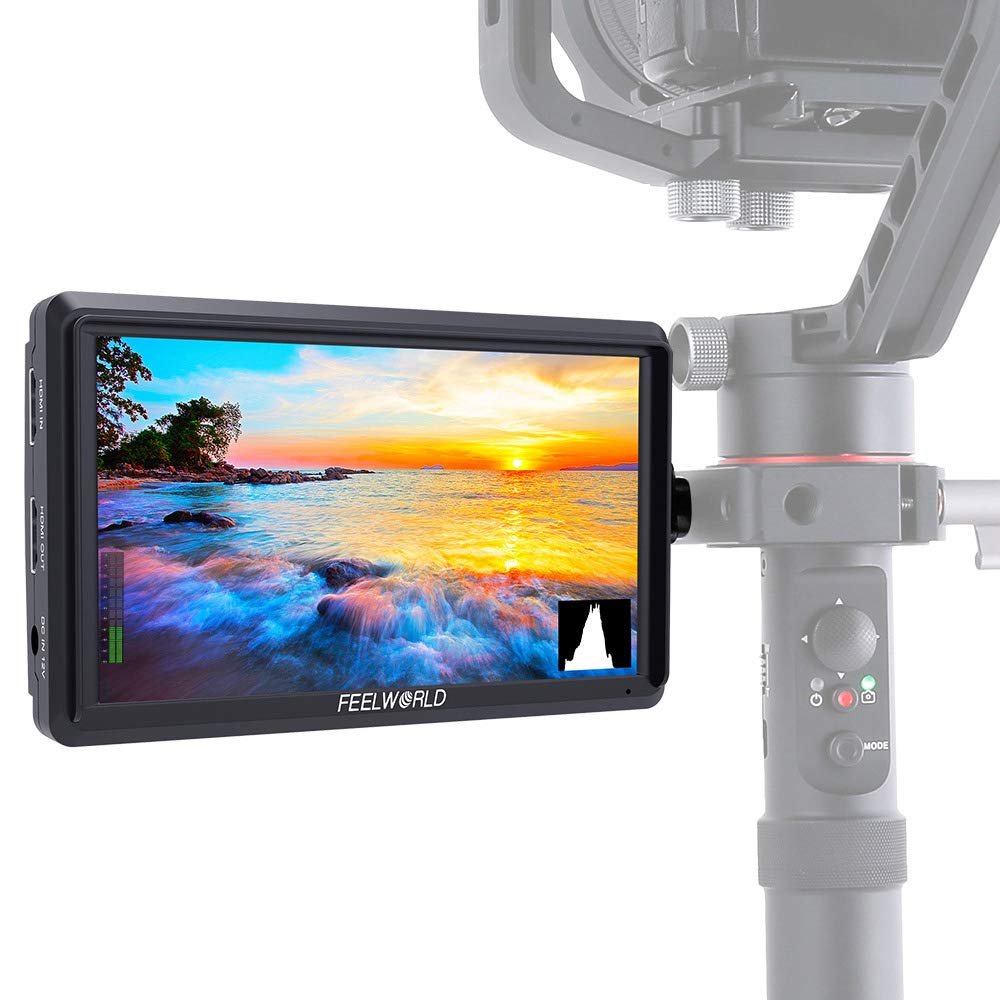 FEELWORLD FW568 V3 3D LUT DSLR Monitor with 4K HDMI 8.4V DC in/Out, 6 Inch IPS On Camera Field Monitor Full HD 1920x1080 Peaking Focus Assist Tilt Arm
