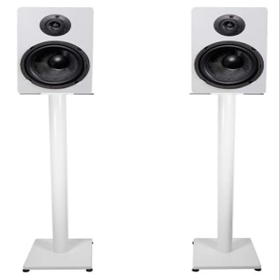Rockville Pair RockShelf 64W White 6.5" Home Bookshelf Speakers w/37 Stands