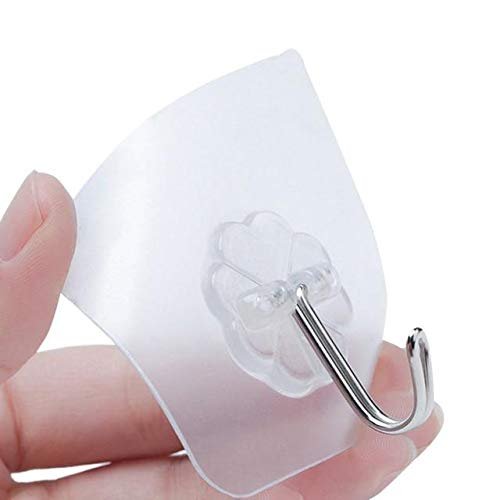 Anixl 1/2 Strong Transparent Suction Cup Sucker Wall Hooks Hanger for Kitchen Bathroom